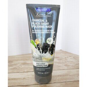 Freeman Polishing Charcoal & Black Sugar Mask 6oz/175ml Dual Action Purifying